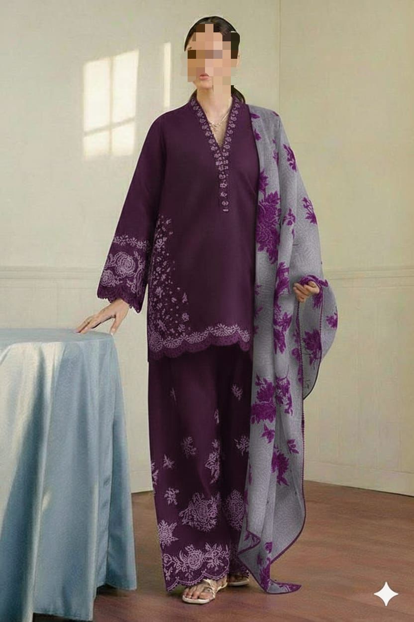 Breeze / Coco Pure Lawn 90/70 3PC Embroidered Summer Collection with Digital Printed Dupatta