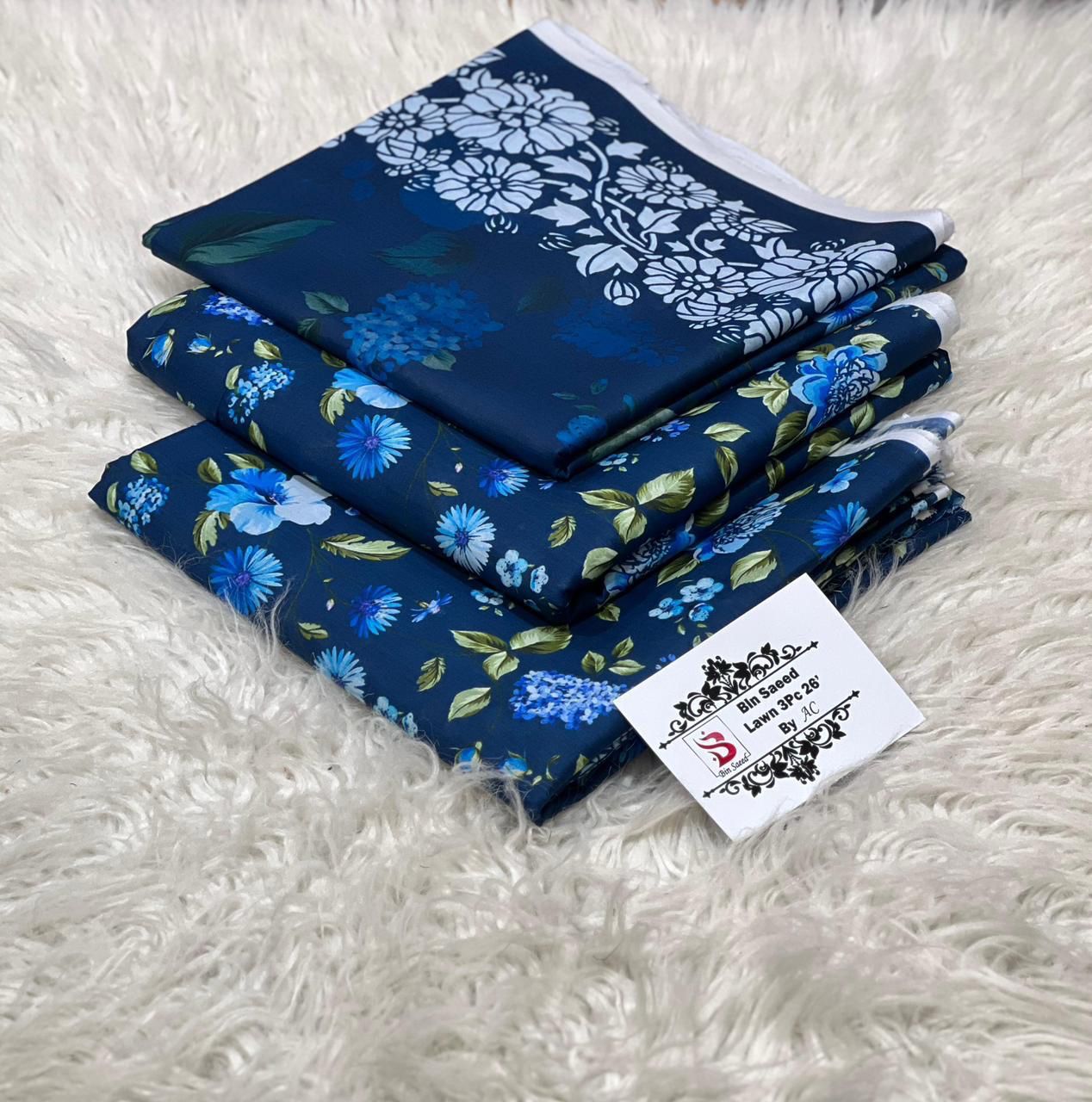 Buy Bin Saeed Lawn Collection 2026 | Printed 3PC Lawn Suit Online Pakistan