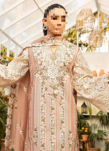Maria B Premium 3PC Embroidered Lawn Suit with Organza Dupatta | Latest Collection Pakistan