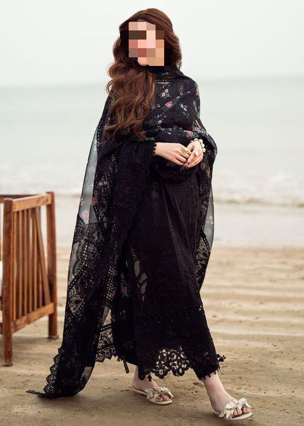 Nureh Lawn Collection 3PC Chikankari Embroidered Suit with Organza Dupatta | Wear by Sana Javed