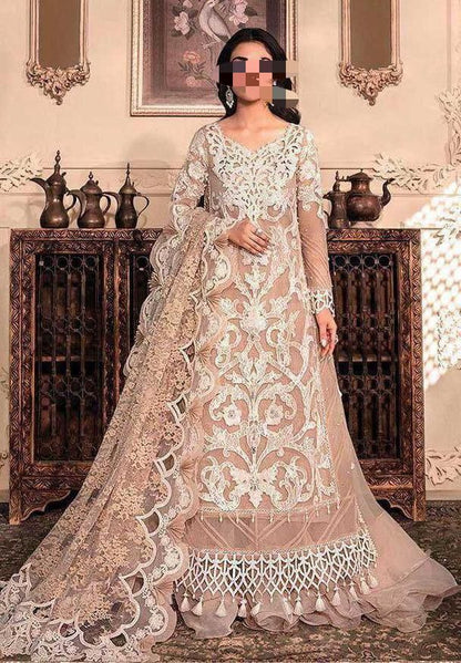 Maria B Luxury Organza 3PC Suit with Spangle Work & Hand Adda Embellishment