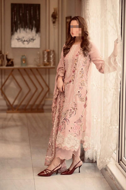 Aneela’s Luxury Heavy Embroidered 3PC Suit with Khadi Net Dupatta