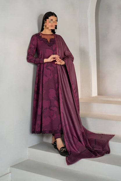 Iznik Digital Lawn Embroidered Unstitched Replica 3PC with Silk Printed Dupatta