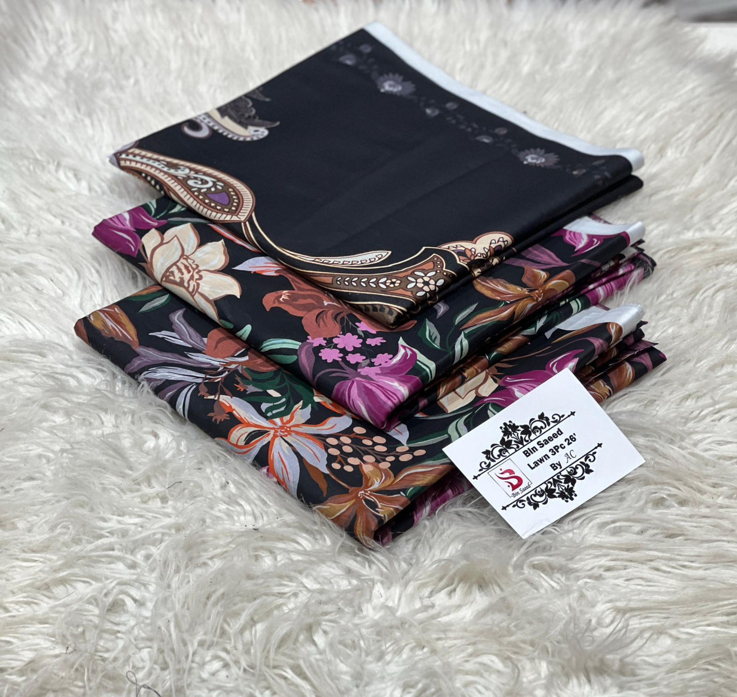 Buy Bin Saeed Lawn Collection 2026 | Printed 3PC Lawn Suit Online Pakistan